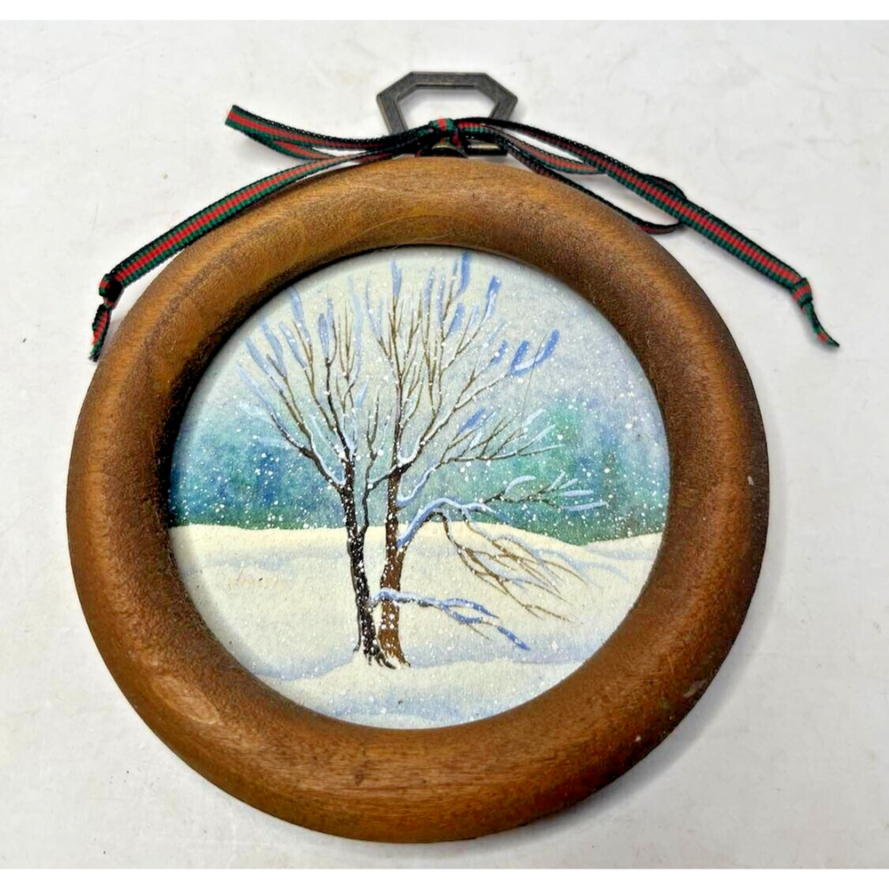 Miniature Watercolor Tree in Snow